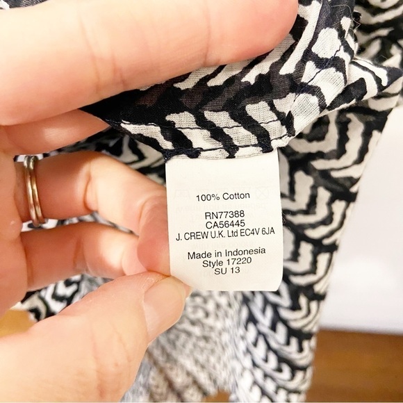 J.Crew | Herringbone Half Button Down Tunic Top Size Small - Picture 6 of 10